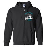 Funny Anniversary Wedding Alaska Cruise 2024 Couple Vacation Full Zip Hoodie