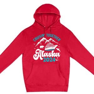 Funny Anniversary Wedding Alaska Cruise 2024 Couple Vacation Premium Pullover Hoodie