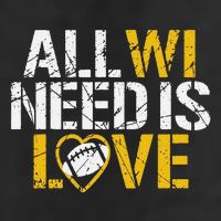 Funny All Wi Need Is Love Green Bay Adult Drive Performance Visor