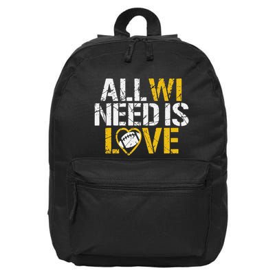 Funny All Wi Need Is Love Green Bay 16 in Basic Backpack