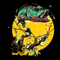 Fishing Art Wave Sunset Performance Shirt
