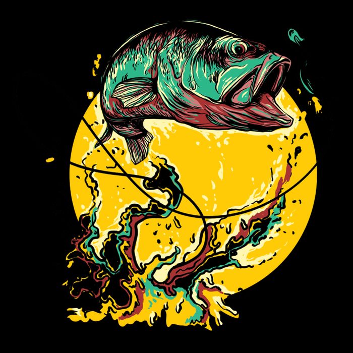 Fishing Art Wave Sunset Performance Shirt