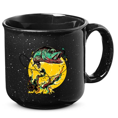 Fishing Art Wave Sunset 15oz Campfire Ceramic Mug