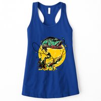 Fishing Art Wave Sunset Womens Tank Top