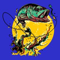 Fishing Art Wave Sunset Womens Tank Top