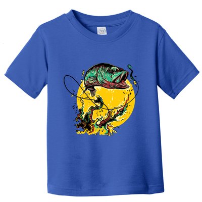 Fishing Art Wave Sunset Toddler T-Shirt