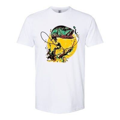 Fishing Art Wave Sunset Softstyle® CVC T-Shirt