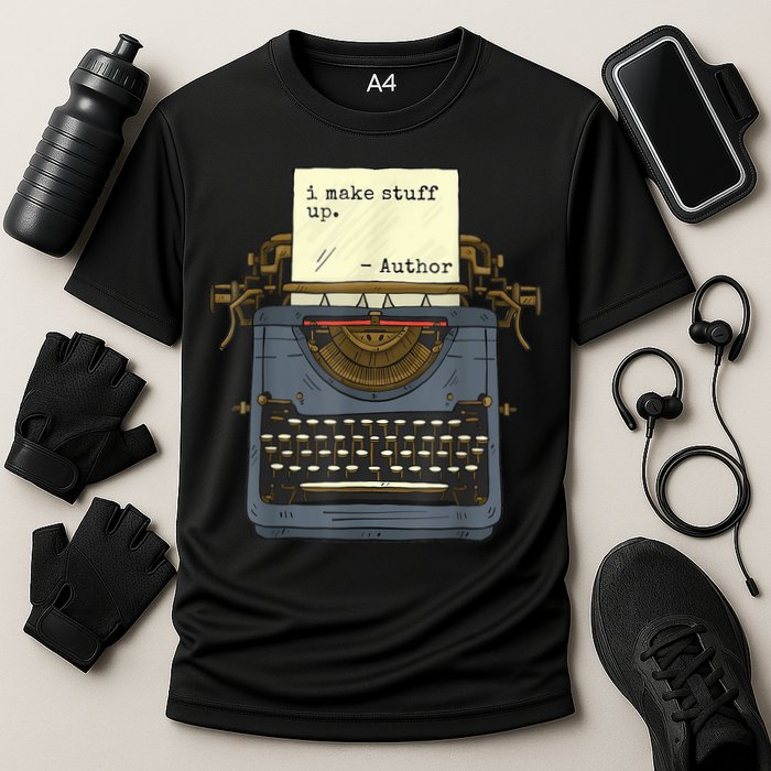 Funny Author Writers Make Stuff Up Cooling Performance Crew T-Shirt