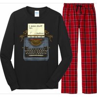 Funny Author Writers Make Stuff Up Long Sleeve Pajama Set