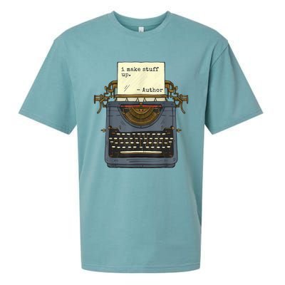 Funny Author Writers Make Stuff Up Sueded Cloud Jersey T-Shirt