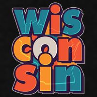 Fun Abstract Wisconsin Name Ladies PosiCharge Tri-Blend Wicking Tank