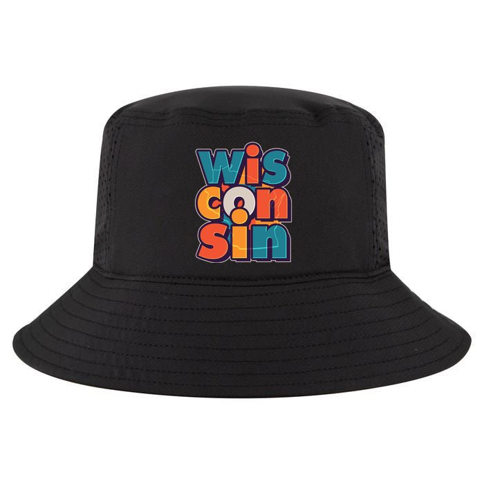 Fun Abstract Wisconsin Name Cool Comfort Performance Bucket Hat