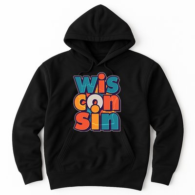 Fun Abstract Wisconsin Name Hoodie