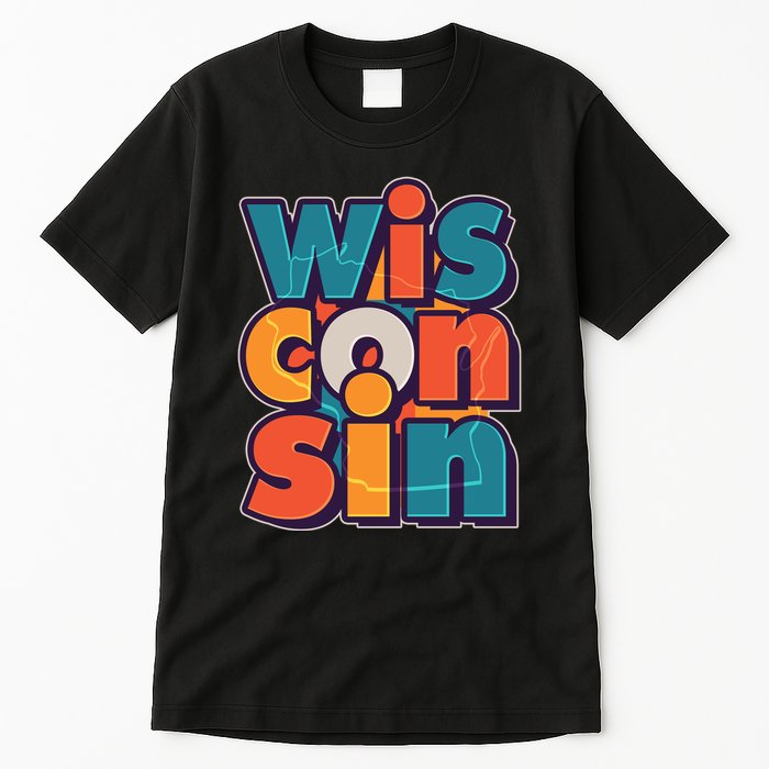 Fun Abstract Wisconsin Name Tall T-Shirt