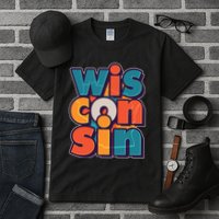 Fun Abstract Wisconsin Name Tall T-Shirt