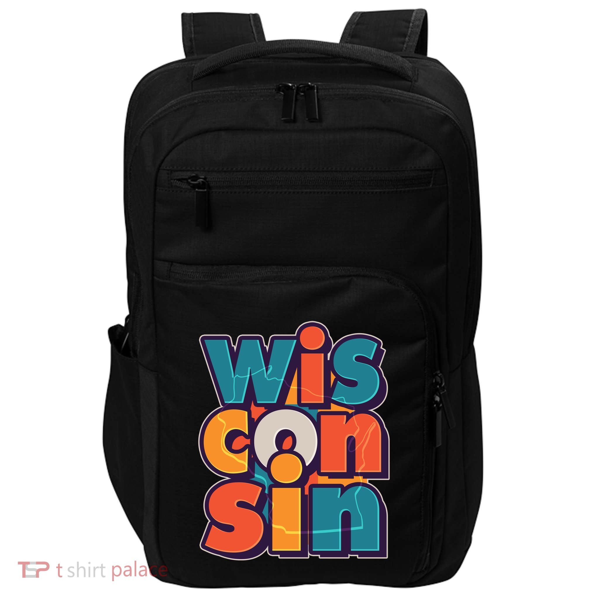 Fun Abstract Wisconsin Name Impact Tech Backpack