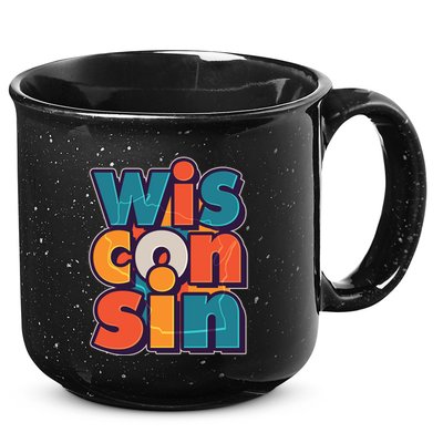 Fun Abstract Wisconsin Name 15oz Campfire Ceramic Mug
