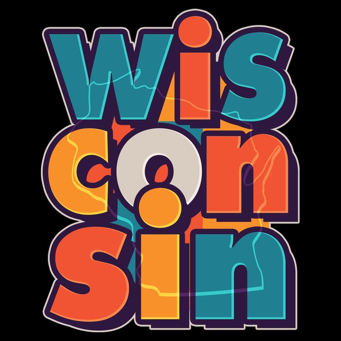 Fun Abstract Wisconsin Name 16 in Basic Backpack