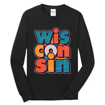 Fun Abstract Wisconsin Name Tall Long Sleeve T-Shirt