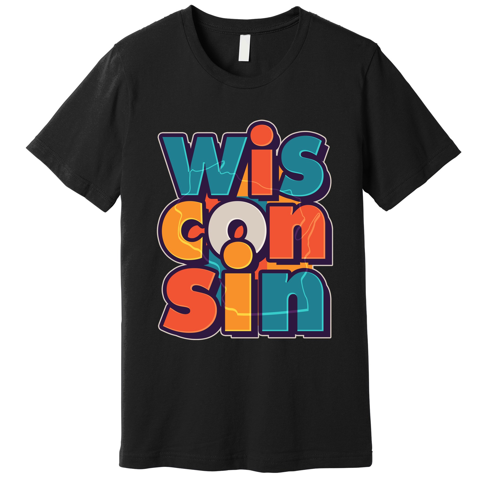 Fun Abstract Wisconsin Name Premium T-Shirt