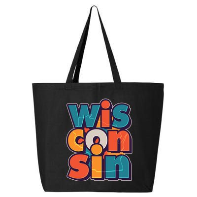 Fun Abstract Wisconsin Name 25L Jumbo Tote