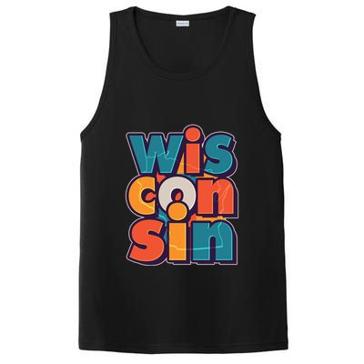 Fun Abstract Wisconsin Name PosiCharge Competitor Tank