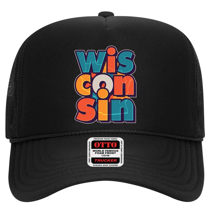Fun Abstract Wisconsin Name Hat