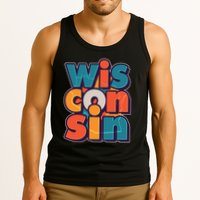 Fun Abstract Wisconsin Name Tank Top