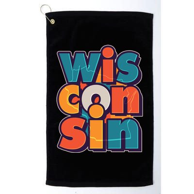 Fun Abstract Wisconsin Name Golf Towel