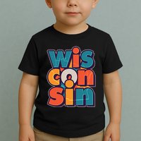 Fun Abstract Wisconsin Name Toddler T-Shirt
