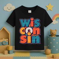 Fun Abstract Wisconsin Name Toddler T-Shirt