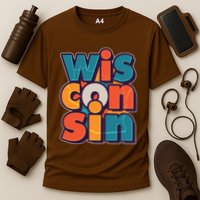 Fun Abstract Wisconsin Name Performance Shirt