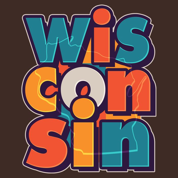 Fun Abstract Wisconsin Name Apron