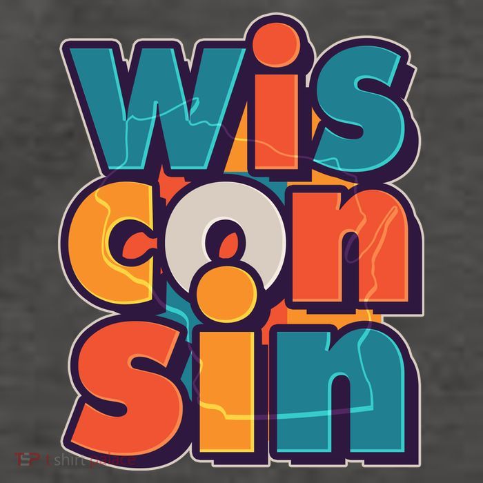 Fun Abstract Wisconsin Name Vector Backpack