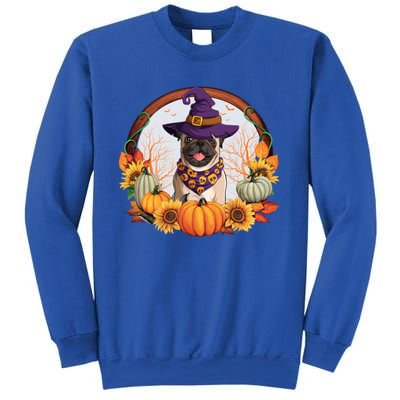 Fall Autumn Witchy Pug Dog Halloween Costume Gift Sweatshirt