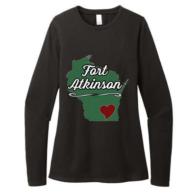 FORT ATKINSON Wisconsin WI USA City State Souvenir Womens CVC Long Sleeve Shirt