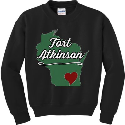 FORT ATKINSON Wisconsin WI USA City State Souvenir Kids Sweatshirt