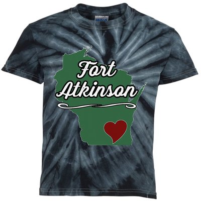 FORT ATKINSON Wisconsin WI USA City State Souvenir Kids Tie-Dye T-Shirt