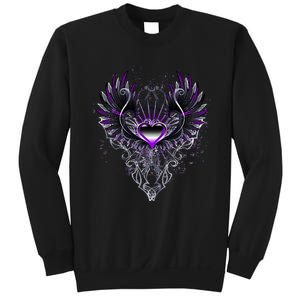 Fallen Angel Wings Dark Goth Clothing Heart Of Asexual Sweatshirt