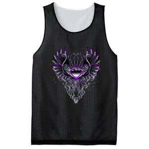 Fallen Angel Wings Dark Goth Clothing Heart Of Asexual Mesh Reversible Basketball Jersey Tank