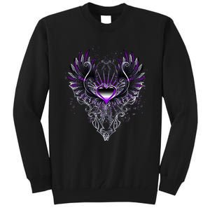 Fallen Angel Wings Dark Goth Clothing Heart Of Asexual Tall Sweatshirt