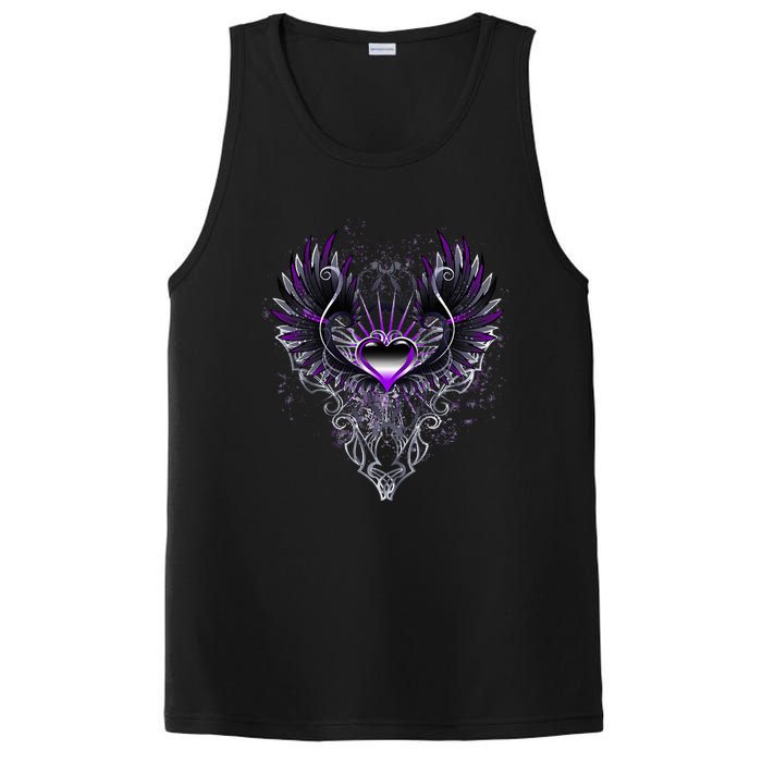 Fallen Angel Wings Dark Goth Clothing Heart Of Asexual PosiCharge Competitor Tank