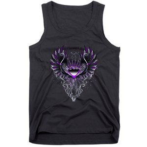 Fallen Angel Wings Dark Goth Clothing Heart Of Asexual Tank Top