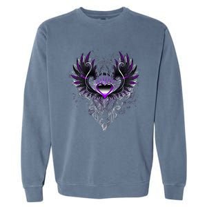 Fallen Angel Wings Dark Goth Clothing Heart Of Asexual Garment-Dyed Sweatshirt