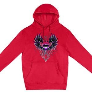 Fallen Angel Wings Dark Goth Clothing Heart Of Asexual Premium Pullover Hoodie