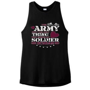 Funny Army Wife/friend Gift Make My Soldier Scream Cute Gift Ladies PosiCharge Tri-Blend Wicking Tank