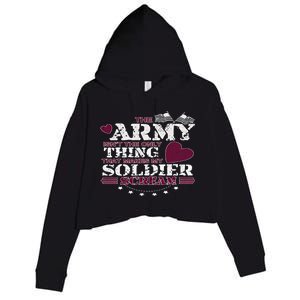 Funny Army Wife/friend Gift Make My Soldier Scream Cute Gift Crop Fleece Hoodie