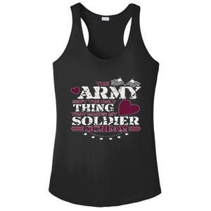 Funny Army Wife/friend Gift Make My Soldier Scream Cute Gift Ladies PosiCharge Competitor Racerback Tank