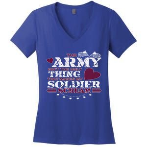 Funny Army Wife/friend Gift Make My Soldier Scream Cute Gift Women's V-Neck T-Shirt