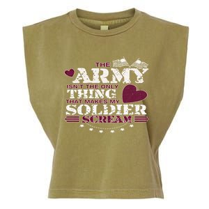 Funny Army Wife/friend Gift Make My Soldier Scream Cute Gift Garment-Dyed Women's Muscle Tee